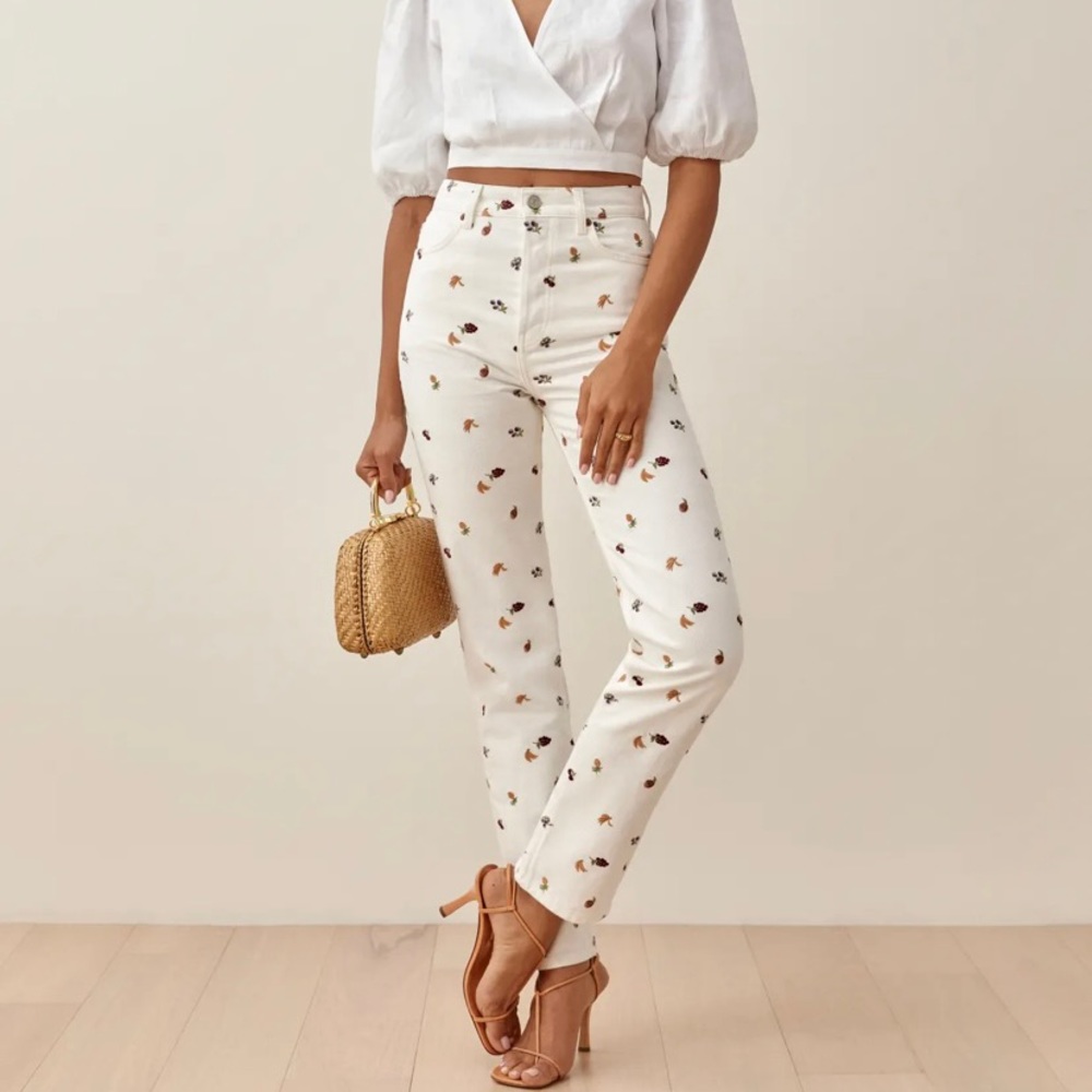 NWT Cynthia Fruitloops High Rose Straight Jeans - Reformation